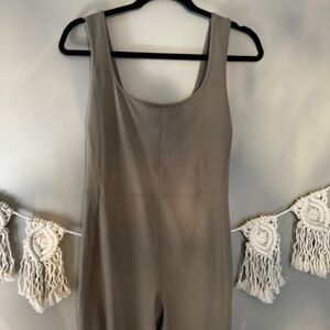 Dynamite Cami Active Jumpsuit - Cinder Beige Size Medium